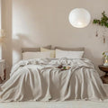 Muslin Fringe Blankets for Adults: 100% Cotton Cloud Soft King