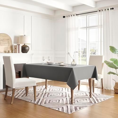 Veblandy Table Cloth Rectangle Waterproof Spill-Proof Wrinkle-Free