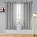 DWCN Semi Sheer Curtains, Grommet Top Window Curtains for Bedroom