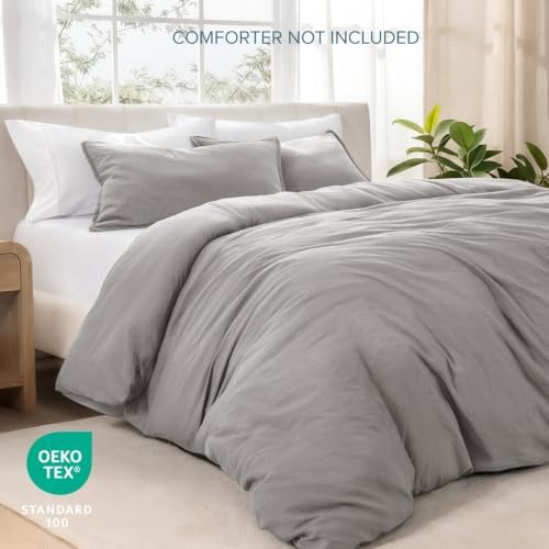 Bare Home Washed Duvet Cover Set 1800 Ultra-Soft