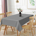 60x120inches Light Grey Rectangle Tablecloth Solid Color Stain and