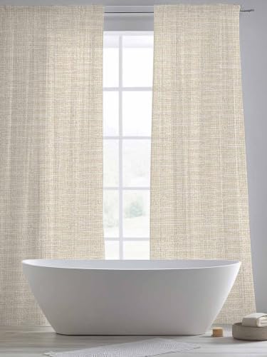 Cream Semi Sheer Curtains 108 inches Long Window Treatments Curtains