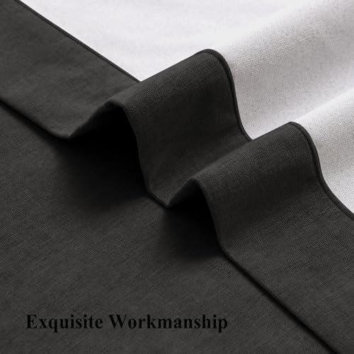 Frelement Pinch Pleated Chenille Curtains 1 Panel 100% Light Blocking