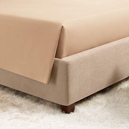1 Piece Fitted Sheet 100% Long Staple Cotton Taupe Queen Size Only