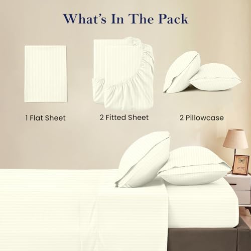 Split King Size 5-PCs Sheet Set for Adjustable Bed 1000 Thread Count