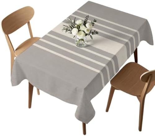 Rectangle Tablecloth Waterproof Spillproof Table Cloths,Vintage Gray