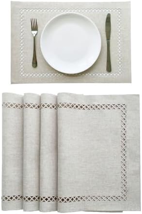 Placemats Set of 4, Set of 6 for Dining Table, Placemats with Hollow