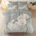 Duvet Cover Hand Drawn Plants and Flowers Printed Microfiber Comforter