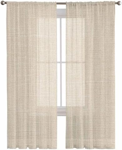 Sheer Curtains 108 Inches Long 2 Panels Set for Living Room, Vintage