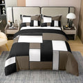 jejeloiu Geometric Duvet Cover 100% Cotton King Size Modern Art