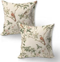 Chinoiserie Bird Floral Pillow Covers 18x18, Chinoiserie Home Decor