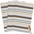Kitchen Towels Dish Cloths 3 Pack 18x28in,Brown Beige Gray Stripes