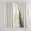 NICETOWN 100% Black Out Curtains 63 inch Long 2 Panels, Alabaster Gray