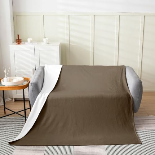 Feelyou Taupe for Kids Adults Fleece Throw Blanket Twin 60"x80"