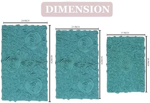 Home Weavers Modesto Collection 100% Cotton Tufted Bath Rugs, Extra