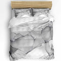 Duvet Cover Set Queen, Modern Natural Marble Gradient Art 3 Piece