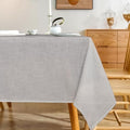 Linen Textured Rectangle Tablecloth, Slubby Lightweight Table Cloth 60