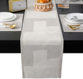 Modern Lines Table Mats Set of 6 with Table Runner 90 Inches Long,Boho