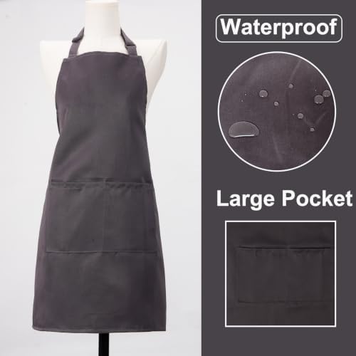 Kitchen Bib Chef Apron for Women Men with Pockets