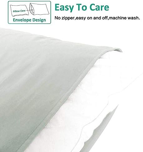 NTBAY Microfiber Queen Pillowcases, 4 Pack, 20 x 30, Light Grey