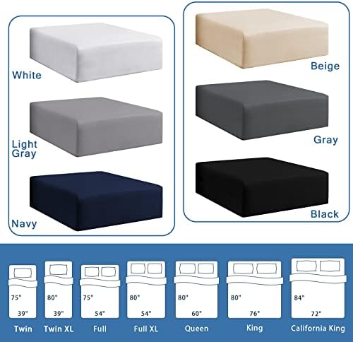 Bedecor Extra Deep Pocket Fitted Sheet, 18-21 Inch, King, Light Gray