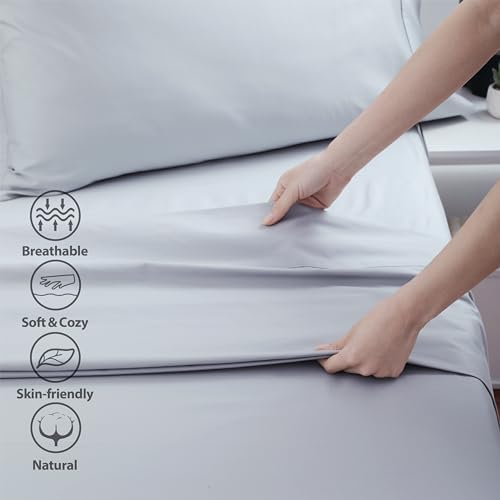 Cotton King Flat Sheet Only, 600 Thread Count 100% Egyptian Cotton Top