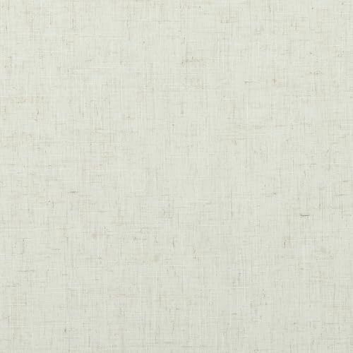 No. 918 Lennox Linen Blend Sheer Tab Top Curtain Panel, Linen, 50" W x