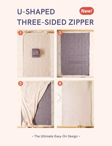 YnM Exclusive Weighted Blanket 3.0 3-Side Zipper Duvet Cover