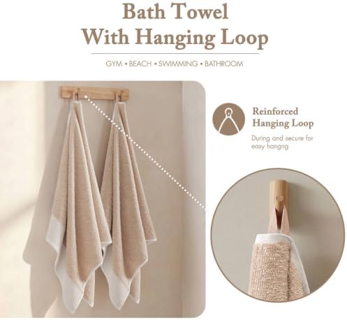Madison Park Hayden 6 Piece Bath & Hand Towel Set, 550 GSM, Beige Tan