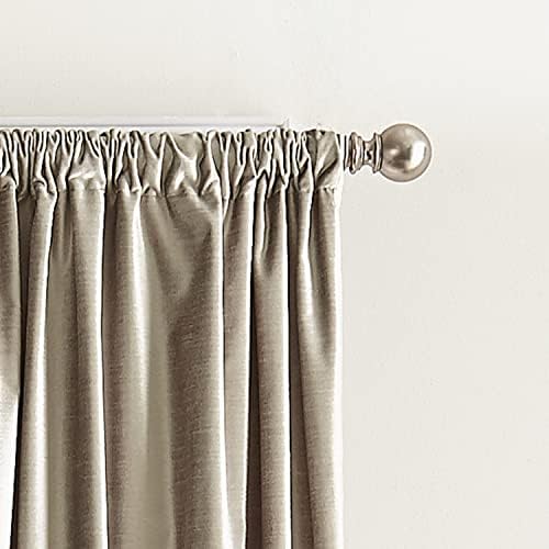 DKNY Modern Knotted Velvet Window Curtains for Living Room/Bedroom