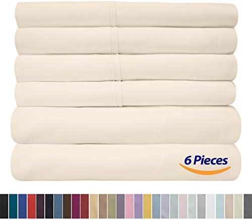 Sweet Home Collection Full Size Bed Sheets - 6 Piece 1500 Thread Count