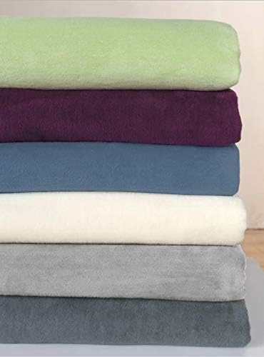 IBENA Cotton Pure Queen Size Jacqurd Woven Bed Blanket - Ivory