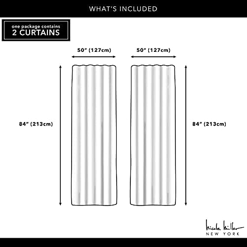 Nicole Miller La Petite Fleur Hidden Tab Top Curtain Panel, Taupe