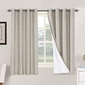 H.VERSAILTEX Linen Blackout Curtains 63 Inches Long 100% Absolutely