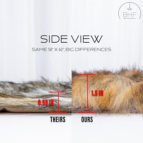 Home Fashion Heavyweight Super Soft Luxury Faux Fur Oversized Throw