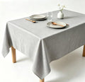 Durable Faux Linen Tablecloth with Eco-Friendly TPU Coating