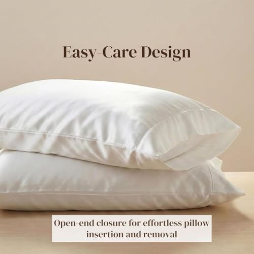 Cotton Pillow Cases Queen Size (2 Pieces), 500 Thread Count Cotton