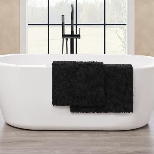 Creative Home Ideas Resort Collection Plush Chenille Bathroom Rugs