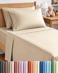 CGK Twin 4pc Bed Sheet Set - Breathable & Cooling - Cream