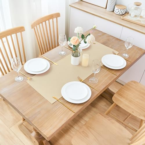 2 Pack Beige Small Short Table Runner Coffee Table Runner
