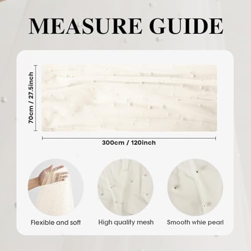 Artoid Mode 10-Pack Pearl Beige Gauze Table Runner 10FT Home Decor