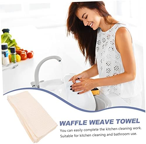 6 PC Cotton Waffle Weave Hand Towels for Adults Xmas
