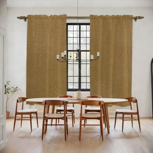 Vintage Brown Kitchen Curtain for Berdoom Living Room Cafe 72 Inch