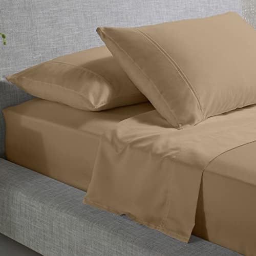 Egyptian Cotton 600-TC 4 PC 20" Pocket Taupe Full
