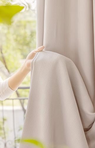Beydodo Curtains 84 inches Long 2 Panels Set Blackout, Farmhouse