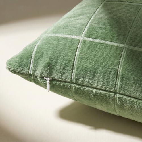 Neelvin Set of 2 Chenille Throw Pillow Covers 18x18inch Modern Large