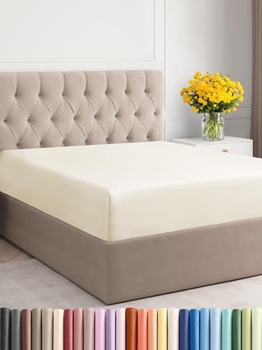Queen Fitted Sheet - Single Fitted Sheet Only - Deep Pockets - Off