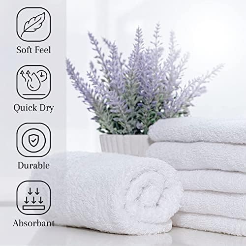 GOLD TEXTILES Premium White Washcloths Set - 480 Pack | 12x12 inches