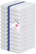 CASA COPENHAGEN Classic Bar Mop Towels - Pack of 12, 10"x10" 100%