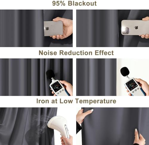 MaKefeile Pinch Pleated Curtains Blackout Two Pages Pinch Pleated